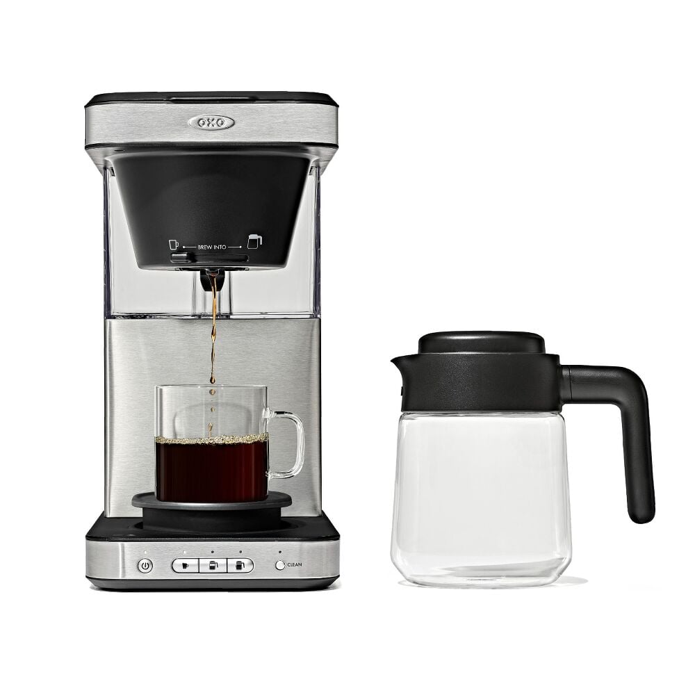 8-Cup Coffee Maker with Podless Single-Serve Function and Glass Carafe U0