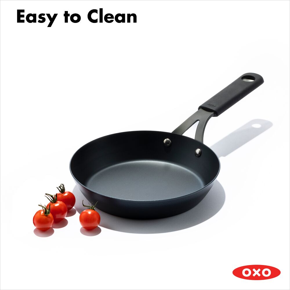 Carbon Steel Obsidian Series 8-Inch Frypan with Silicone Sleeve I6