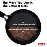 Carbon Steel Obsidian Series 10-Inch Frypan with Silicone Sleeve I5