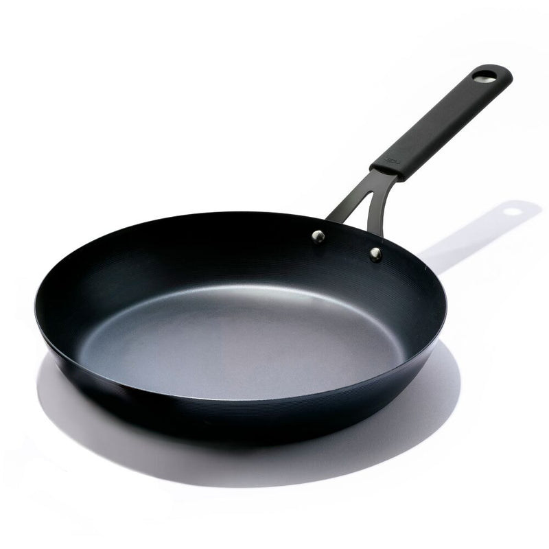 OXO Carbon Steel Obsidian Series 12-Inch Frypan with Silicone Sleeve Y1