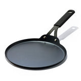 Obsidian Carbon Steel 10-Inch Crêpe Pan with Silicone Sleeve S1