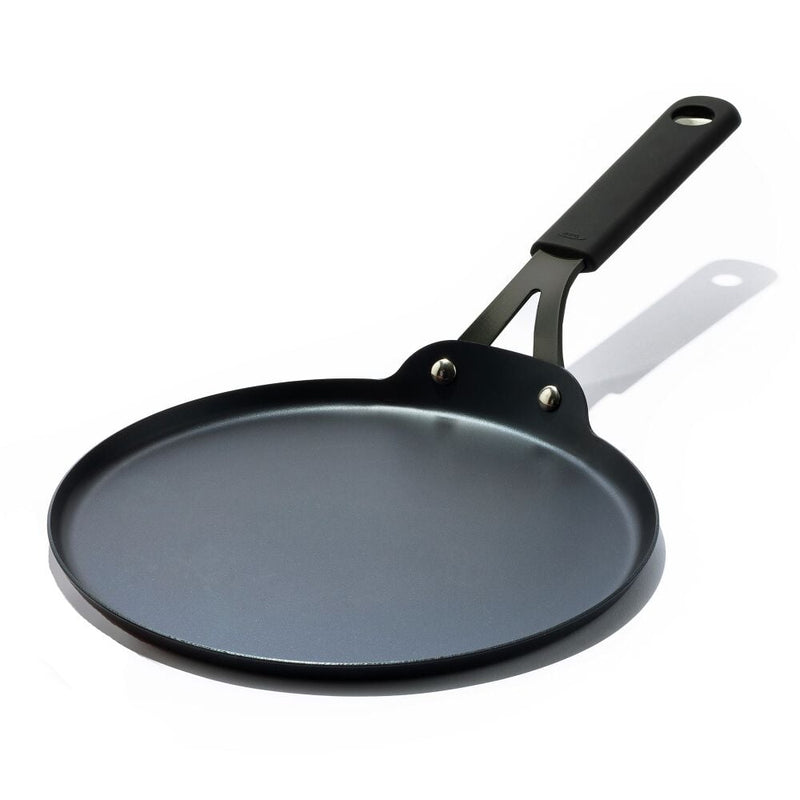 Obsidian Carbon Steel 10-Inch Crêpe Pan with Silicone Sleeve S1