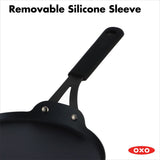 Obsidian Carbon Steel 10-Inch Crêpe Pan with Silicone Sleeve S1