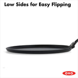 Obsidian Carbon Steel 10-Inch Crêpe Pan with Silicone Sleeve S1