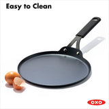 Obsidian Carbon Steel 10-Inch Crêpe Pan with Silicone Sleeve S1