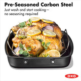 Carbon Steel Obsidian Series Roaster with Rack B7