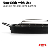 Carbon Steel Obsidian Series Roaster with Rack B7