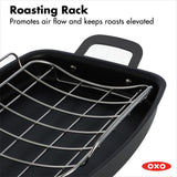 Carbon Steel Obsidian Series Roaster with Rack B7