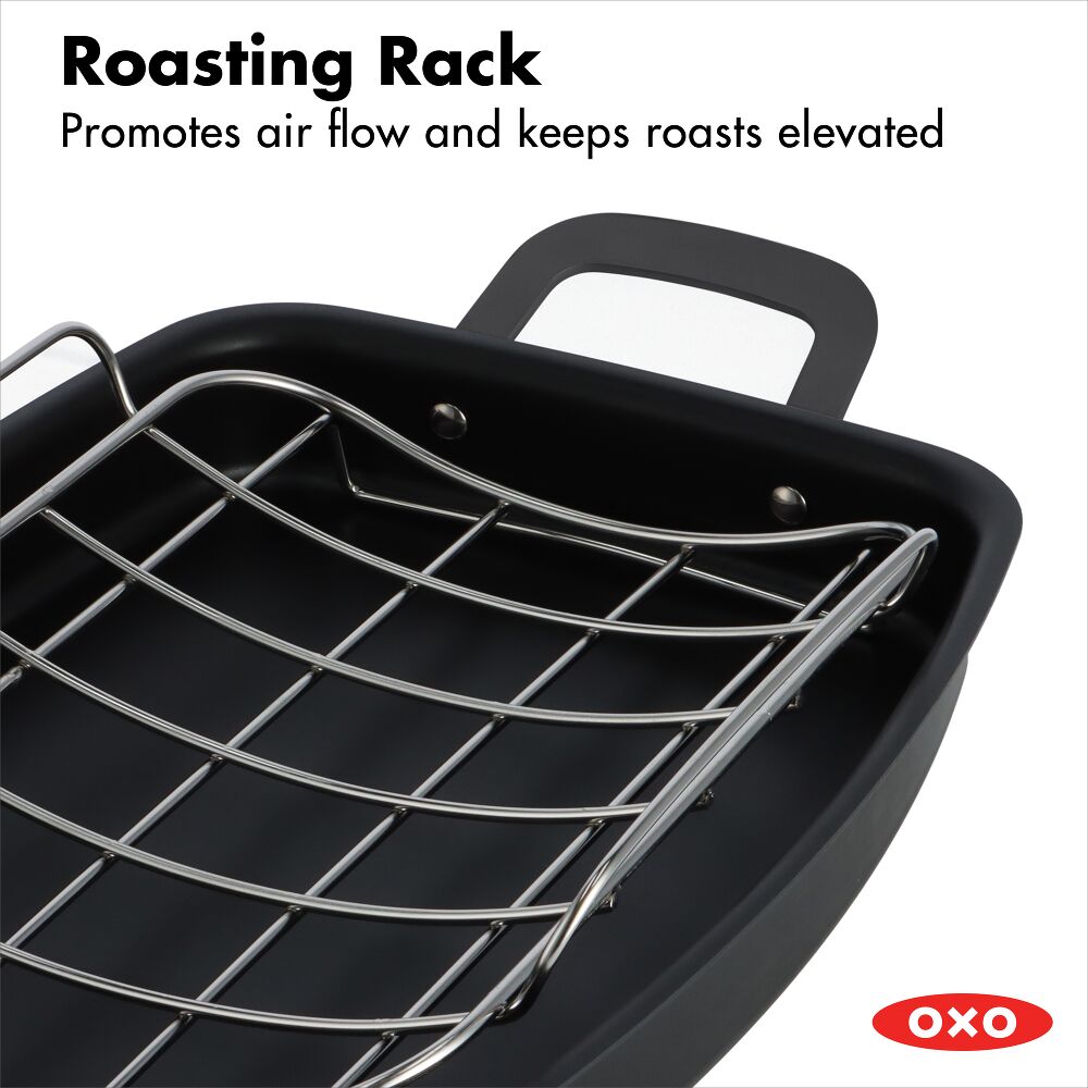 Carbon Steel Obsidian Series Roaster with Rack B7