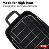 Carbon Steel Obsidian Series Roaster with Rack B7