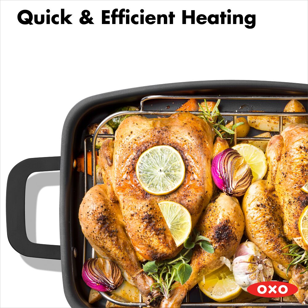 Carbon Steel Obsidian Series Roaster with Rack B7