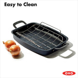 Carbon Steel Obsidian Series Roaster with Rack B7