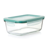 Smart Seal 8 Cup Glass Rectangle Container - Teal A1