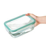 Smart Seal 8 Cup Glass Rectangle Container - Teal A1