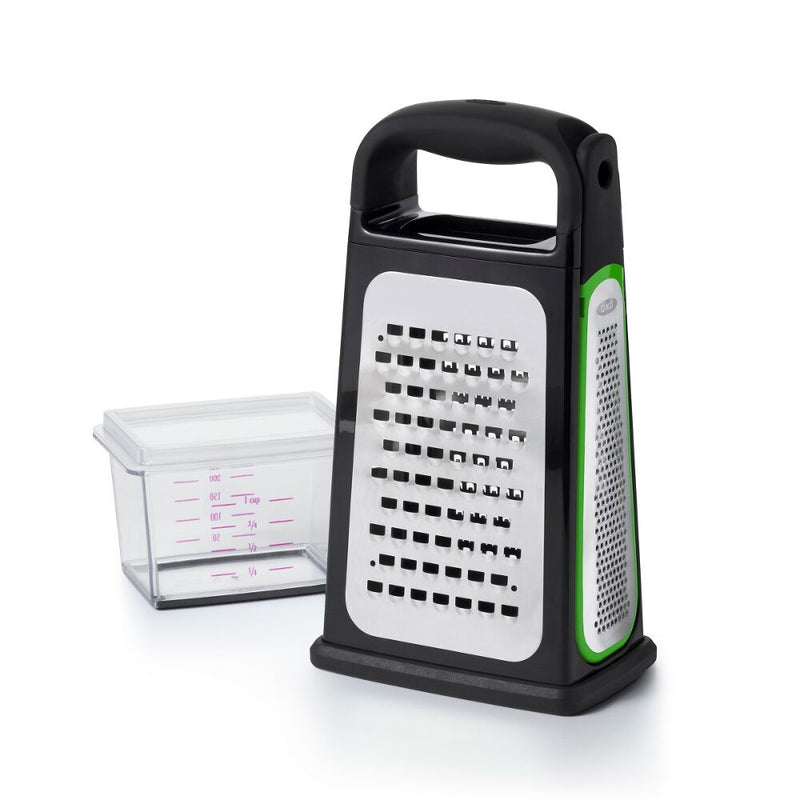 Etched Box Grater With Removable Zester V8