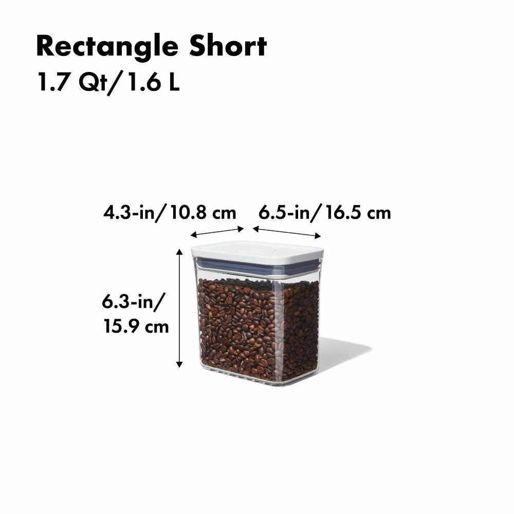POP Container - Rectangle Short (1.7 Qt/1.6 L) - Matte Black J5
