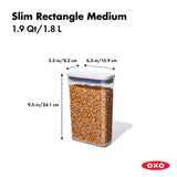 POP Container - Slim Rectangle Medium (1.9 Qt.) X0