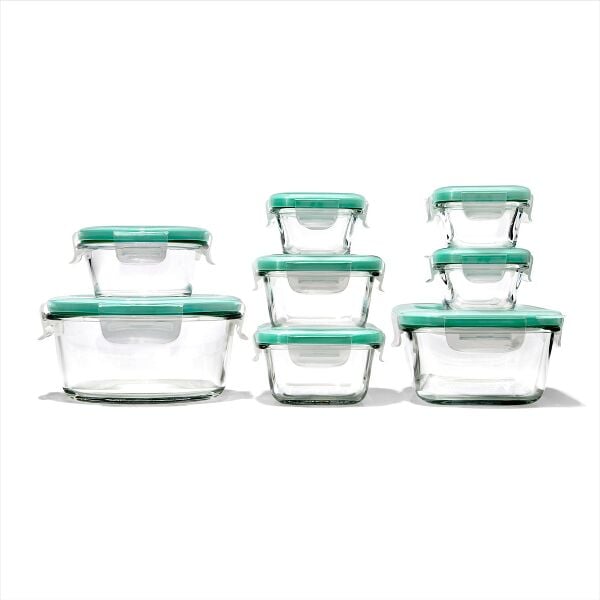 16 Piece Glass Smart Seal Everyday Container Set J6