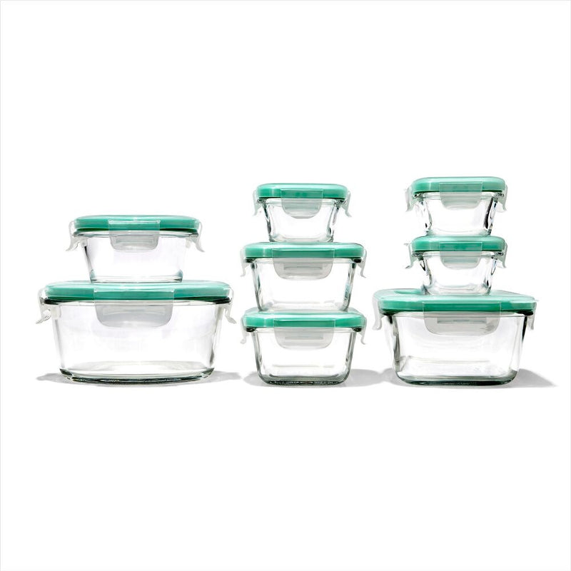 16 Piece Glass Smart Seal Everyday Container Set J6