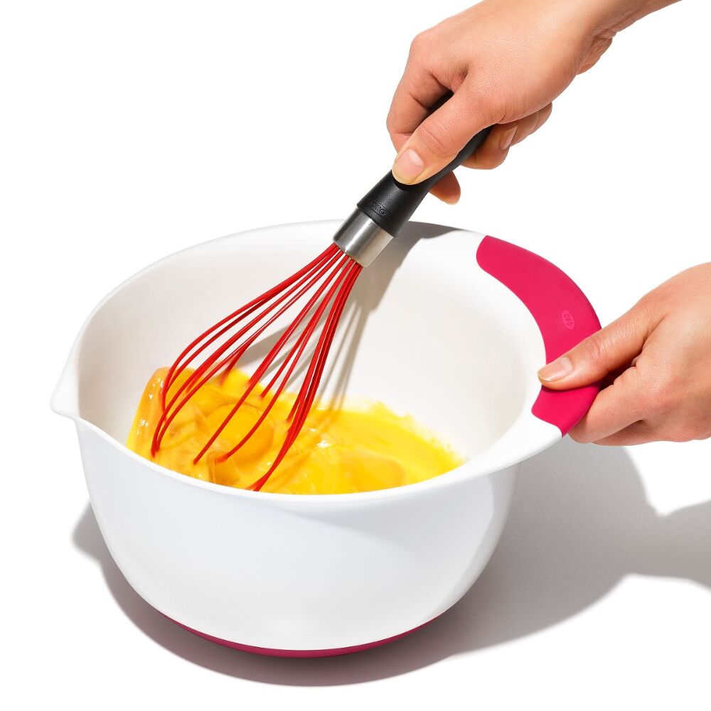 3 Piece Mixing Bowl Set New Colored Handles I8