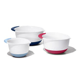 3 Piece Mixing Bowl Set New Colored Handles I8