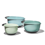 3 Piece Mixing Bowl Set - Cadet Blue, Tower Grey, Jade Q6