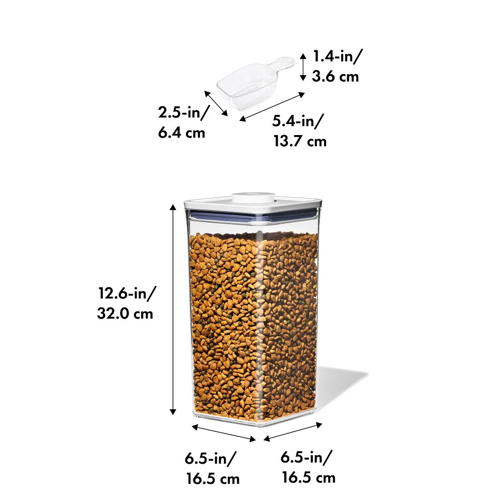 OXO Good Grips Pet POP Container – 6.0 Qt/5.7 L with Half Scoop O4