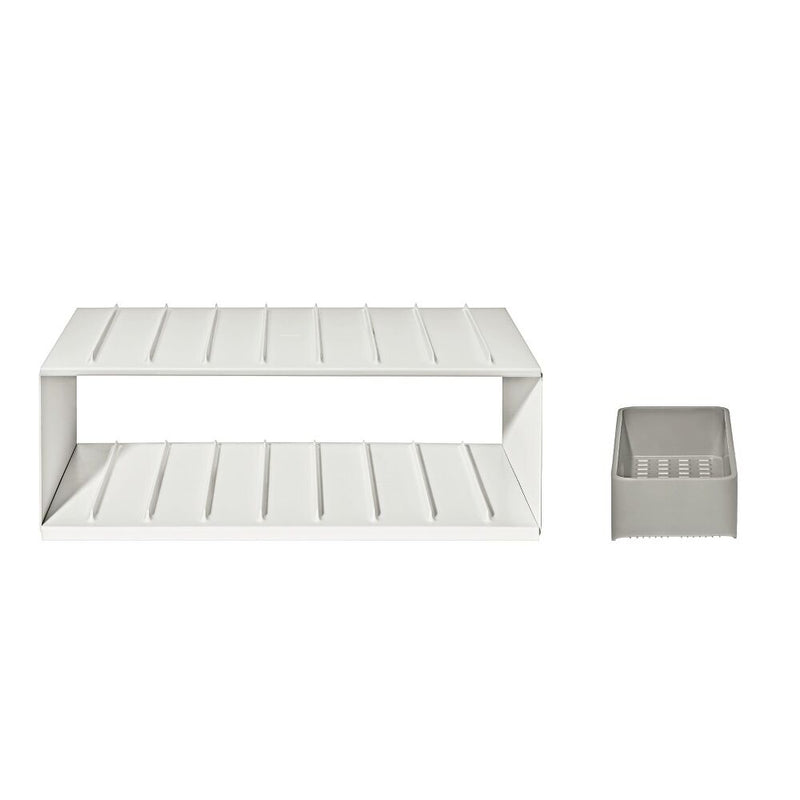 Water Bottle Organizer with Accessory Bin H9