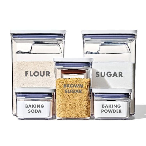 8-Piece Prelabeled Baking POP Container Set O5