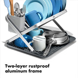 OXO Good Grips Aluminum Fold Flat Dish Rack F5