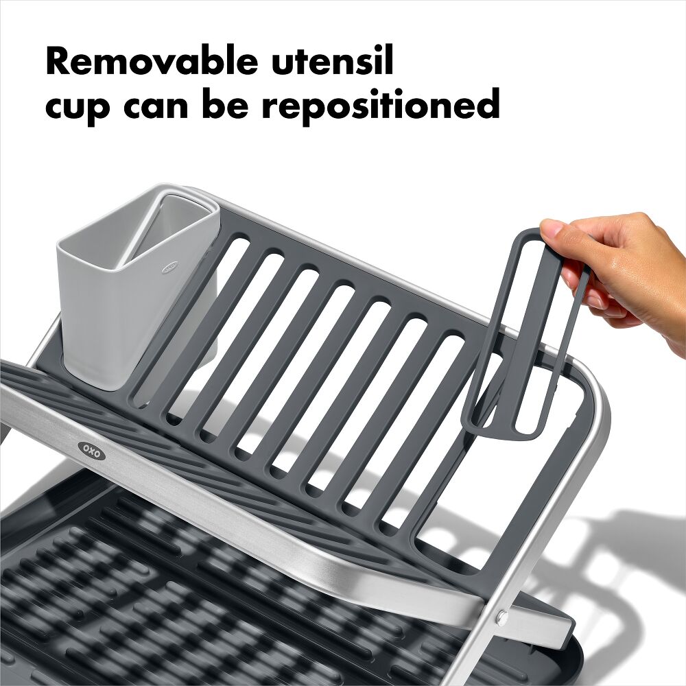 OXO Good Grips Aluminum Fold Flat Dish Rack F5