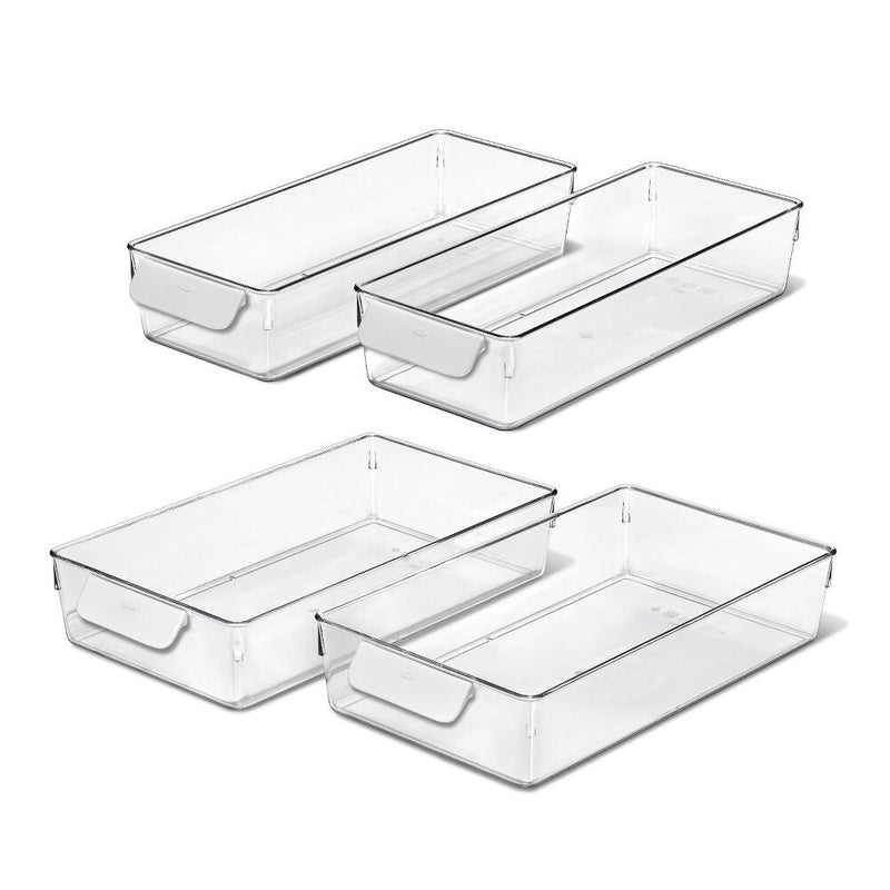 4 Piece Refrigerator Storage Bin Starter Set W3