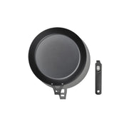 Outdoor 12-inch Carbon Steel Pan with Removable Handle J3