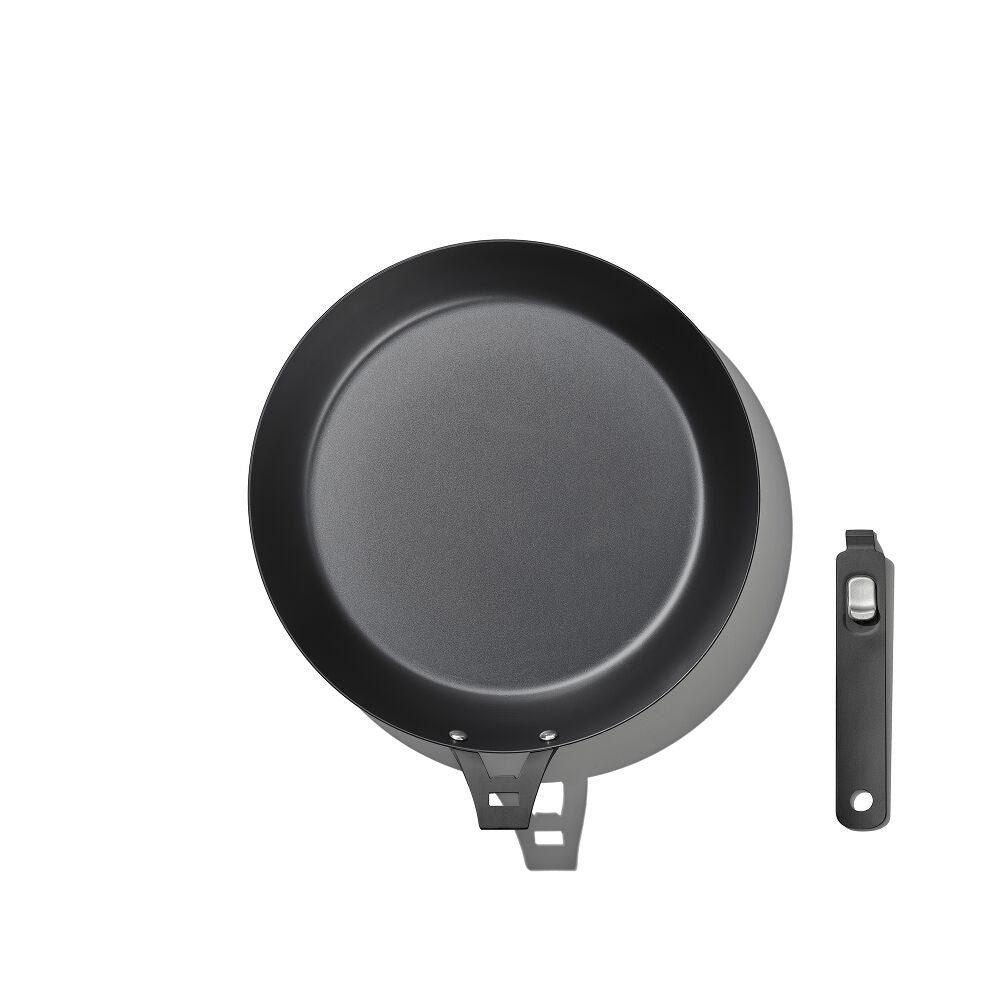 Outdoor 12-inch Carbon Steel Pan with Removable Handle J3