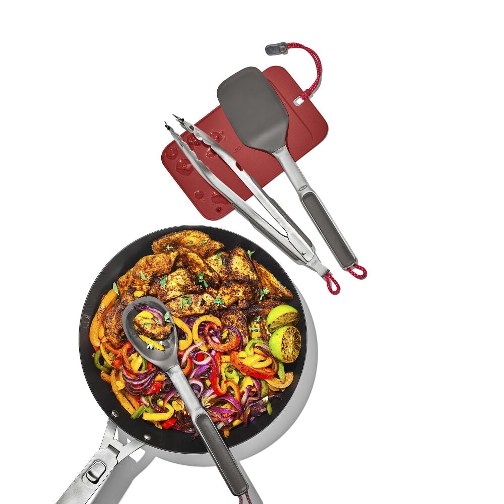 OXO Outdoor 4 -Piece Camp Stove Cooking Set W0