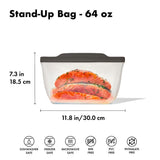Outdoor Silicone Reusable Stand Up Bag Half Gallon (64 oz) J0