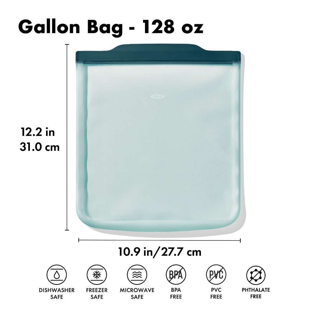 Silicone Reusable Bag - Gallon Bag (128 oz) - Lagoon G6