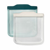 Silicone Reusable Bag -  4 Piece Lunch Set - Oat/Lagoon Z7