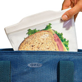 Silicone Reusable Bag -  4 Piece Lunch Set - Oat/Lagoon Z7