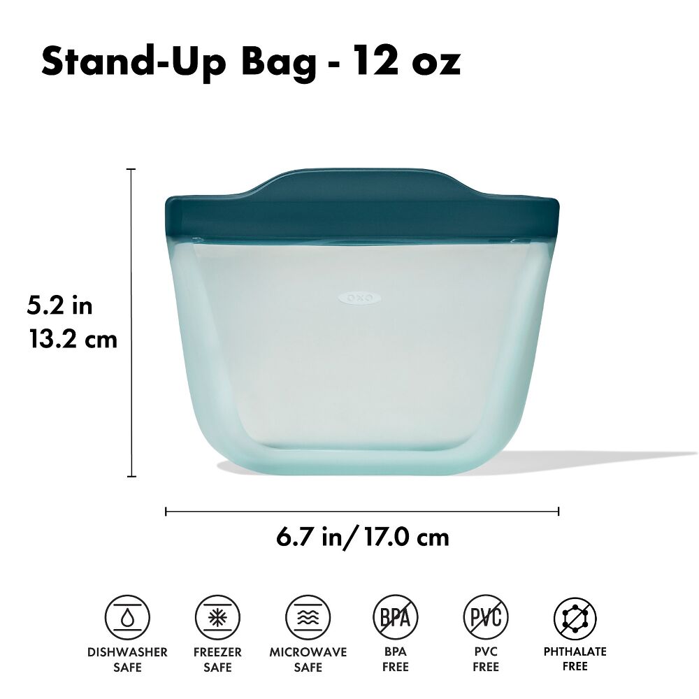 Silicone Reusable Bag - Stand-Up Snack (12 oz) – Lagoon S1