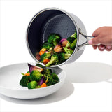 Trident Hybrid Non-Stick Stainless Steel 2.5 Qt Saucepan with Lid A1
