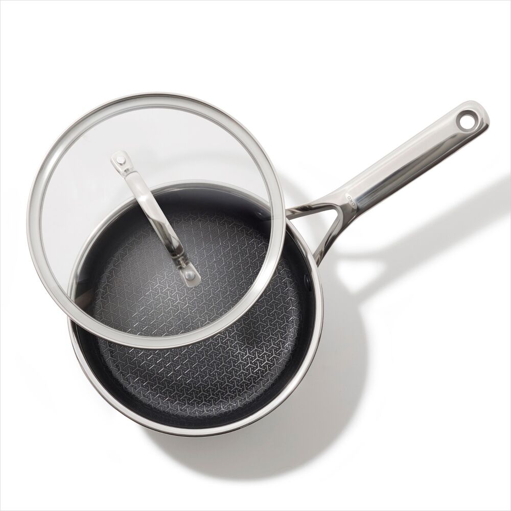 Trident Hybrid Non-Stick Stainless Steel 2.5 Qt Saucepan with Lid A1
