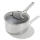 Trident Hybrid Non-Stick Stainless Steel 2.5 Qt Saucepan with Lid A1
