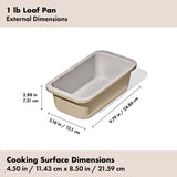 Non-Stick Pro Ceramic Coated Metal Bakeware 1 lb Loaf Pan Z9