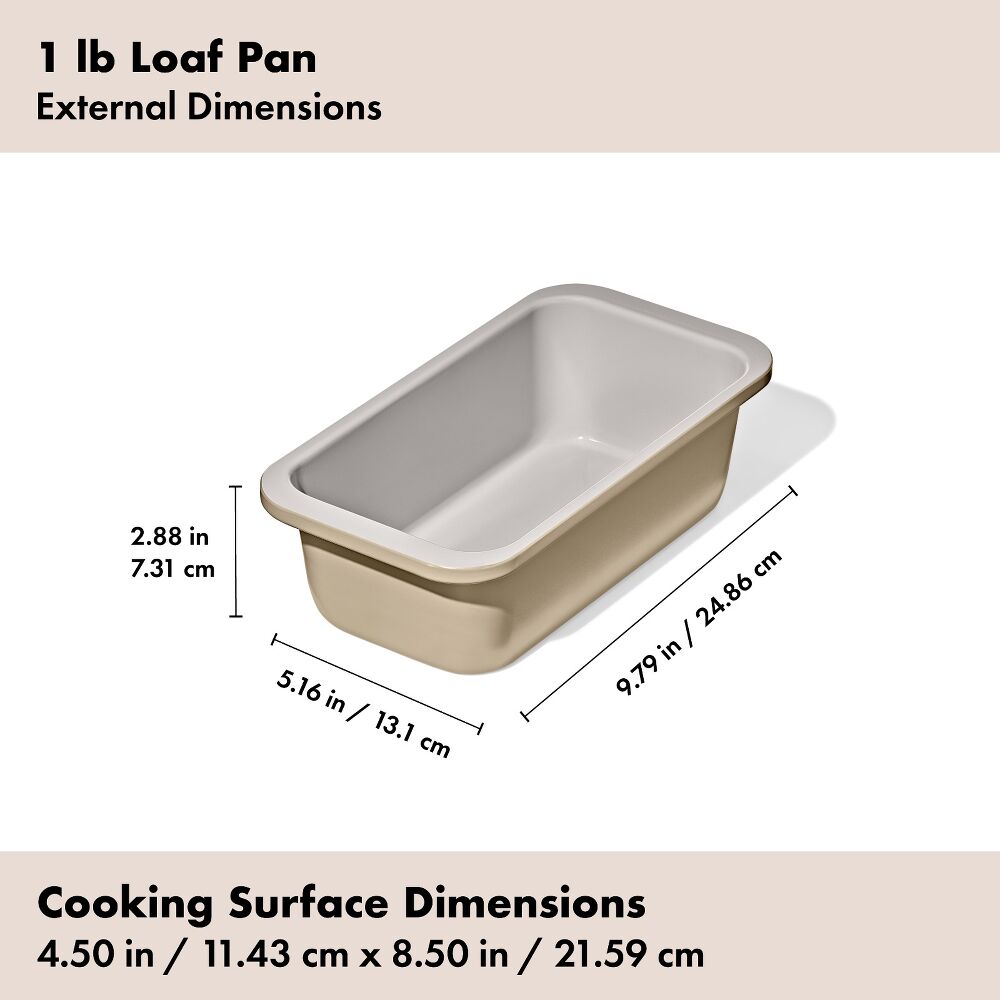 Non-Stick Pro Ceramic Coated Metal Bakeware 1 lb Loaf Pan Z9