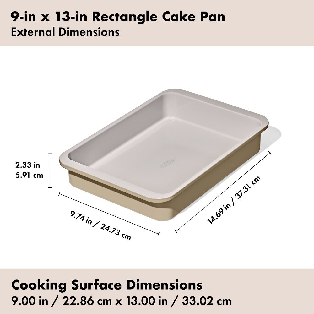 Non-Stick Pro Ceramic Coated Metal Bakeware 9" x 13" Cake Pan I7