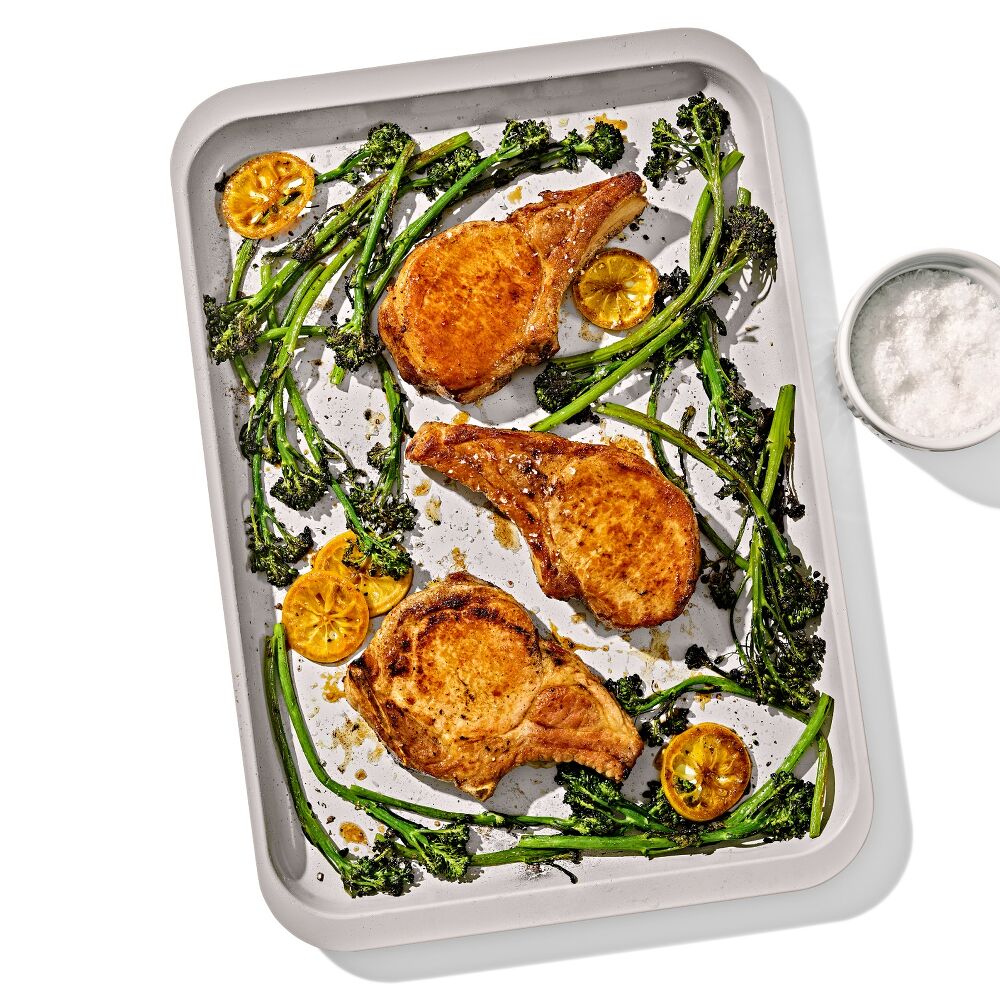 Non-Stick Pro Ceramic Coated Metal Bakeware Half Sheet Pan I8