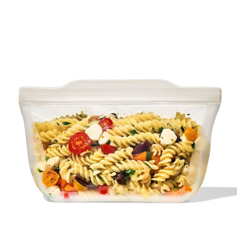 Silicone Reusable Bag - Stand-Up Quart (32 oz) - Oat W8
