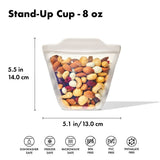 Silicone Reusable Bag - Stand-Up Cup (8 oz) - Oat H4