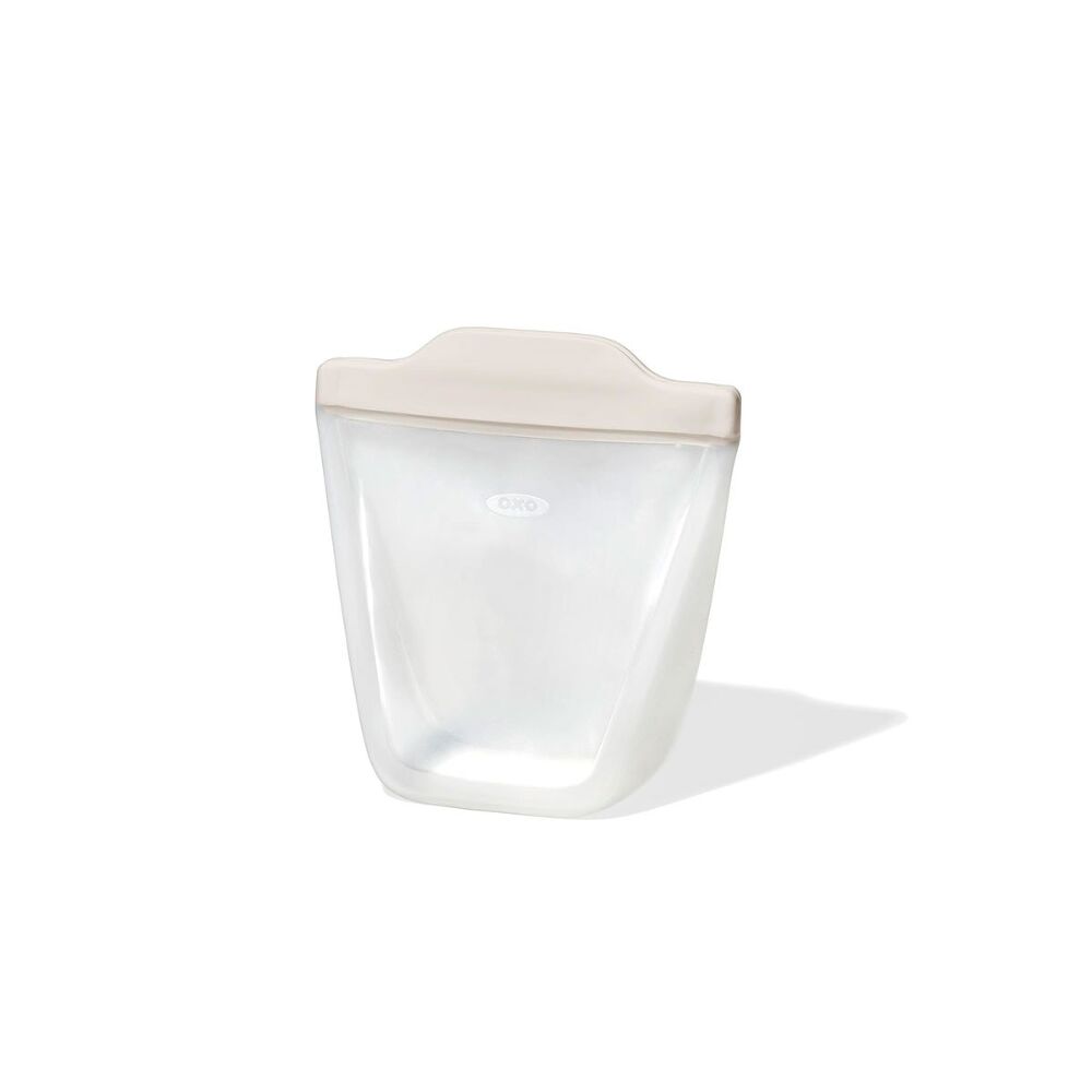 Silicone Reusable Bag - Stand-Up Cup (8 oz) - Oat H4